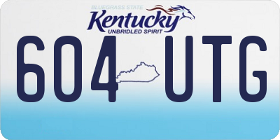 KY license plate 604UTG