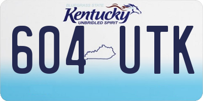 KY license plate 604UTK