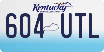 KY license plate 604UTL