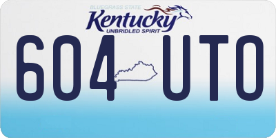 KY license plate 604UTO