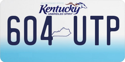KY license plate 604UTP