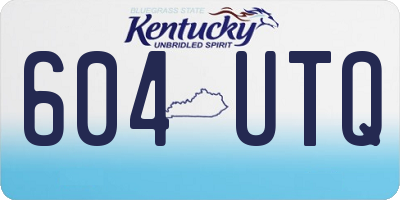 KY license plate 604UTQ