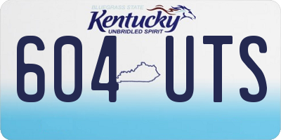 KY license plate 604UTS