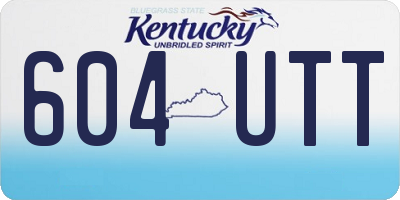 KY license plate 604UTT