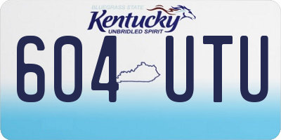 KY license plate 604UTU