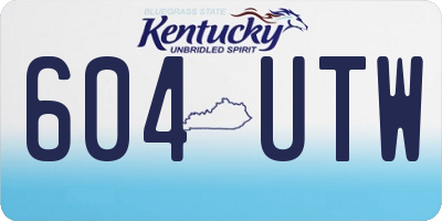 KY license plate 604UTW