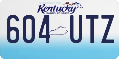KY license plate 604UTZ