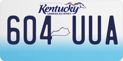 KY license plate 604UUA