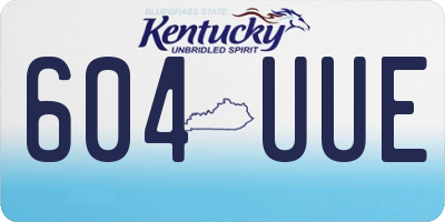 KY license plate 604UUE