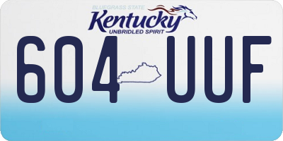 KY license plate 604UUF