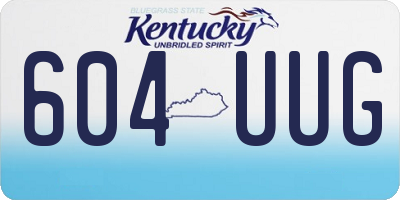 KY license plate 604UUG