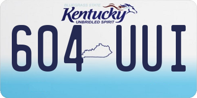 KY license plate 604UUI