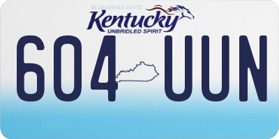 KY license plate 604UUN