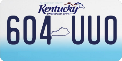 KY license plate 604UUO