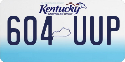KY license plate 604UUP