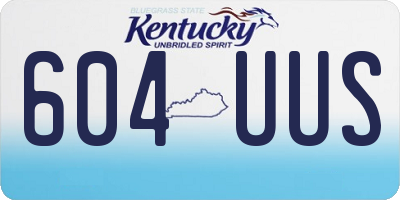 KY license plate 604UUS