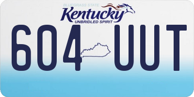 KY license plate 604UUT