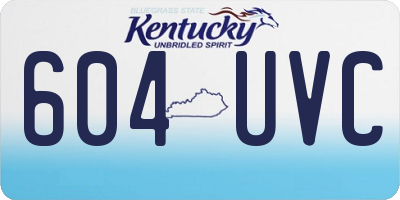 KY license plate 604UVC