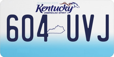 KY license plate 604UVJ