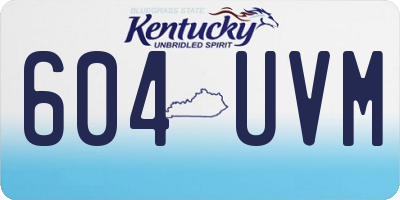KY license plate 604UVM