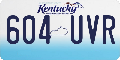 KY license plate 604UVR