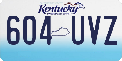 KY license plate 604UVZ