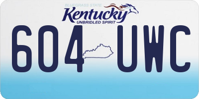 KY license plate 604UWC