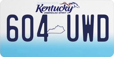 KY license plate 604UWD