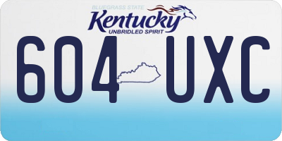 KY license plate 604UXC