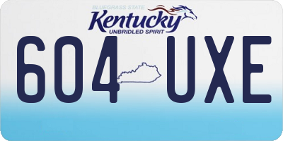 KY license plate 604UXE