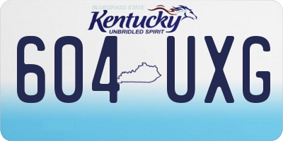 KY license plate 604UXG