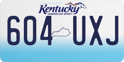KY license plate 604UXJ