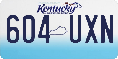KY license plate 604UXN