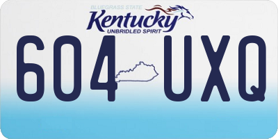 KY license plate 604UXQ