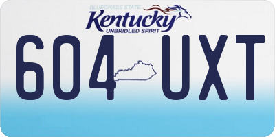 KY license plate 604UXT