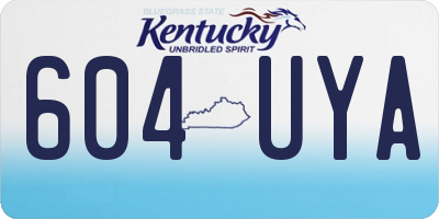 KY license plate 604UYA