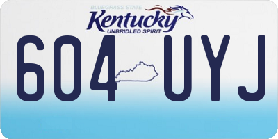 KY license plate 604UYJ