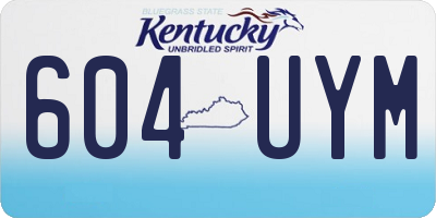 KY license plate 604UYM
