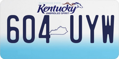 KY license plate 604UYW