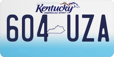 KY license plate 604UZA