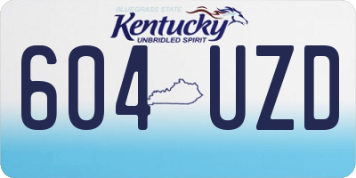 KY license plate 604UZD