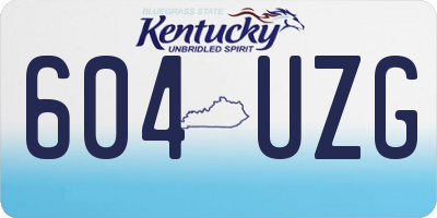 KY license plate 604UZG