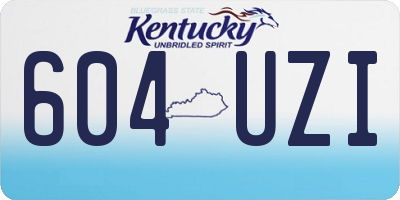 KY license plate 604UZI