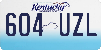 KY license plate 604UZL