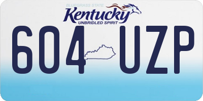 KY license plate 604UZP