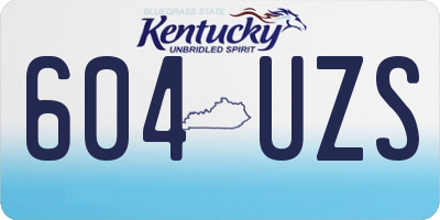 KY license plate 604UZS
