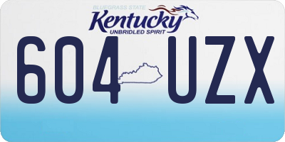 KY license plate 604UZX