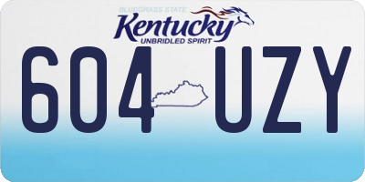 KY license plate 604UZY