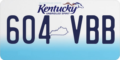 KY license plate 604VBB