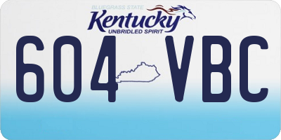 KY license plate 604VBC